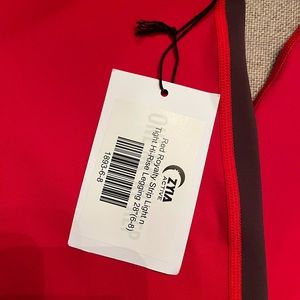 ZYIA Red and Black High-Rise Leggings